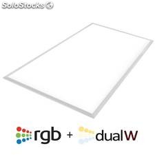 Painel led 65w rgb + branco dual rf 60x120cm rgb + branco dual. Loja Online