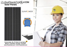 Painel solar monocristalino PERC, SunPower P19, até 400W