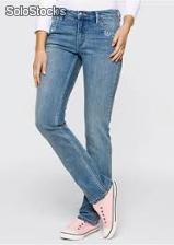 Pakiet spodnie bon prix prosta i zwężana nogawka- mix jeans i materiał