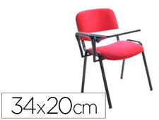 Pala escritura rocada derecha para silla confidente plegable pvc 34x20 cm color