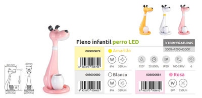 Palet flexos infantiles LED y luz de noche con forma de perro y jirafa - Foto 2