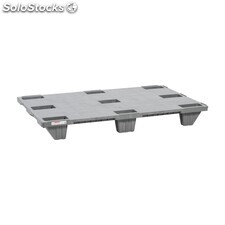 Palet plástico ranurado encajable ONE-WAY 1200x800x128 mm