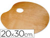 Paleta madera lidercolor ovalada tamaño 20X30 cm grosor 0.3 cm zurdos