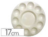 Paleta plastico artist circular con 10 huecos tamaño 17CM