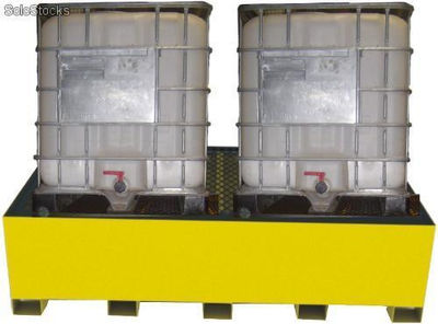Pallet de Contenção em Aço Carbono para 2 Container de 1000l