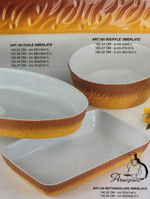 PALLET misto di pirofile da forno colore miele, pz 167, varie misure e forme