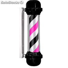 Palo per parrucchiere da donna - bande rose in bianco e nero 23x68 cm