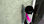 Palo per parrucchiere da donna - bande rose in bianco e nero 23x68 cm - Foto 2