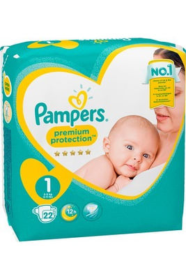 Pampers Couches Bébé Taille 1 : 2-5 Kg New Baby Pampers : Le Paquet De 22