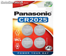 Panasonic Batterie Lithium CR2025 3V Blister (4-Pack) CR-2025EL/4B