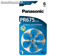 Panasonic Batterie Zinc Air Hearing Aid 675 1.4V Blister 6-Pack PR-675/6LB