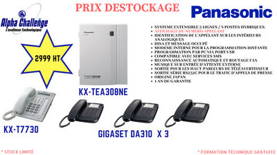 Panasonic tea 308 + kx-T7730X-b + 3 * DA310 offre pour revendeur/installateur