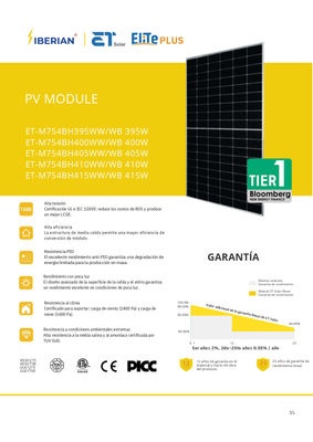 Panel Fotovoltaico et solar 550W
