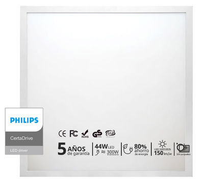 Panel LED 44W, ChipLed Osram- Philips , 60x60 , marco blanco. Blanco Cálido - Foto 2