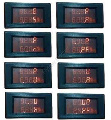 Panel medidor multifuncional de potencia AC digital doble LED vatios KWh factor - Foto 2