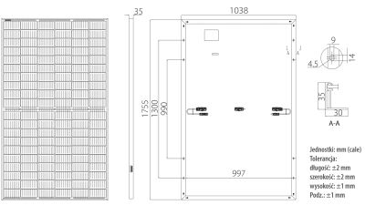 Panel Moduł longi LR4-60HPB 9BB Half Cut mono 355W Full Black - Zdjęcie 2