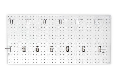 Panel perforado de pared para ganchos color blanco - Sistemas David