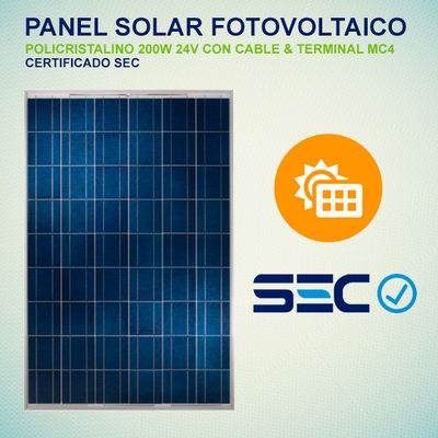 Panel Solar 200w 24v Certificado SEC