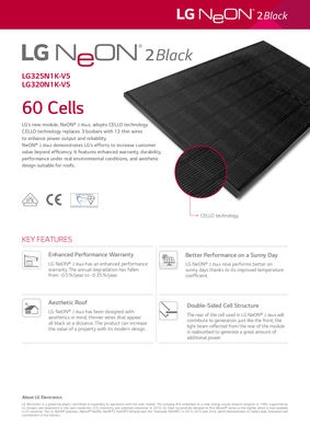 Panel solar o placa solar / lg NeON® 2 black / LG325N1K-V5 LG320N1K-V5: - Foto 3
