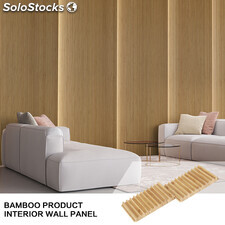 Paneles de pared que bloquean el ruido natural de bambú, interior, carbonizado,