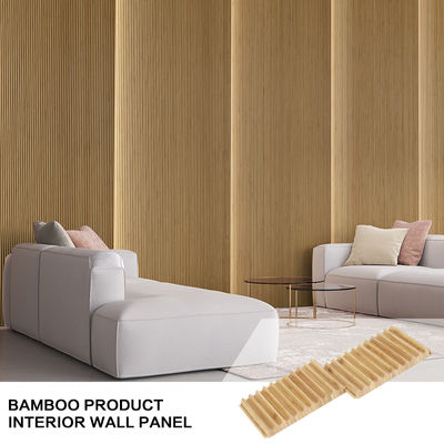 Paneles de pared que bloquean el ruido natural de bambú, interior, carbonizado,
