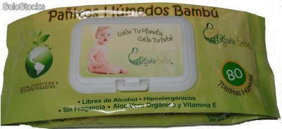 Pañitos Húmedos Biodegradables Gaia bebé de bambú