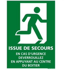 Panneau luminescent - Issue de secours