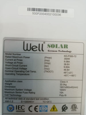 Panneau photovoltaique poly 350wc
