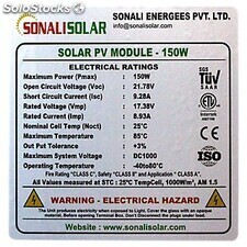Panneau solaire polycristallin Sonali 150w