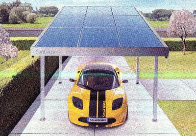 Panneaux solaire 2500 w Abri voiture production energie