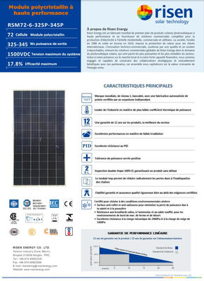 Panneaux solaires RISEN solar 335w