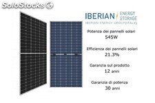 Pannelli solare fotovoltaico 545W （Generazione d&#39;energia a doppia uscita）