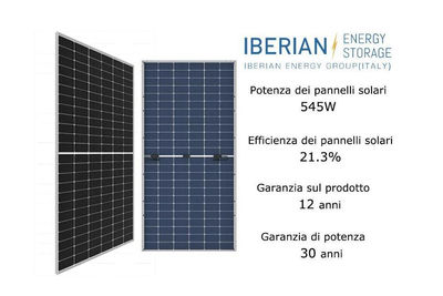Pannelli solare fotovoltaico 545W （Generazione d&#39;energia a doppia uscita）