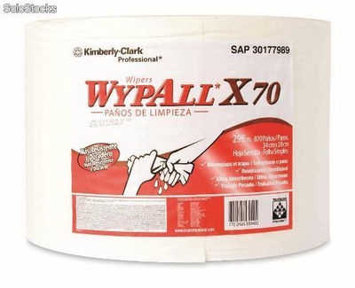 Paño de limpieza WypAll x-70 jumbo blanco 870 hojas/rollo