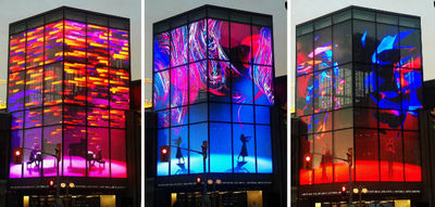 Pantalla LED de Arquitectura y Transparencia,Fachada nave industrial,Malla LED - Foto 3