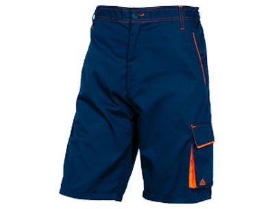 Pantalon de trabajo deltaplus bermuda cinta ajustable 5 bolsillos color azul - Foto 2