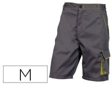 Pantalon de trabajo deltaplus bermuda cintura ajustable 5 bolsillos color gris