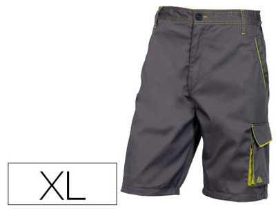 Pantalon de trabajo deltaplus bermuda cintura ajustable 5 bolsillos color gris