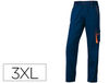 Pantalon de trabajo deltaplus cintura ajustable 5 bolsillos color azul naranja