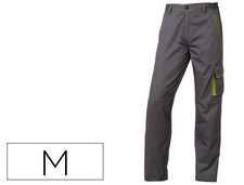 Pantalon de trabajo deltaplus cintura ajustable 5 bolsillos color gris verde