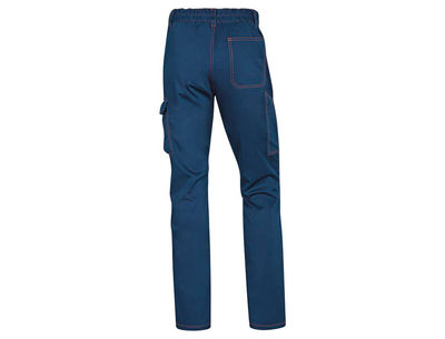 Pantalon de trabajo deltaplus cintura elastica 5 bolsillos color azul marino / - Foto 3