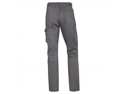 Pantalon de trabajo deltaplus cintura elastica 5 bolsillos color gris / negro - Foto 3
