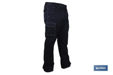 Pantalón de Trabajo Elástico Tipo Denim | Tallas de la 38 a la 64 | Color Azul