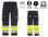 Pantalón multibolsillos homologado alta visibilidad negro/amarillo A.V. - 1