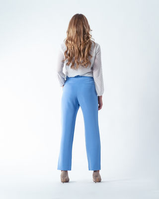 Pantalon Regular Fit - Bleu Ciel Et Bleu Marine - Photo 3