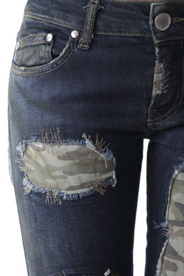 Pantalone Jeans con Toppe mimetiche e Ricamo Bray Steve Alan - Foto 5
