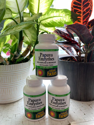 Papaya Enzymes avec Amylase &amp;amp; Bromelain, 120 comprimés à croquer - Photo 2