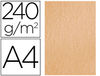 Papel color liderpapel pergamino A4 240G/M2 crema pack de 25 hojas