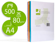 Papel color q-connect din A4 80 gr 5 colores surtidos intensos paquete de 500