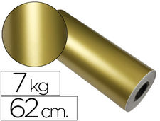 Papel de regalo verjurado star oro bobina 62 cm 7 kg